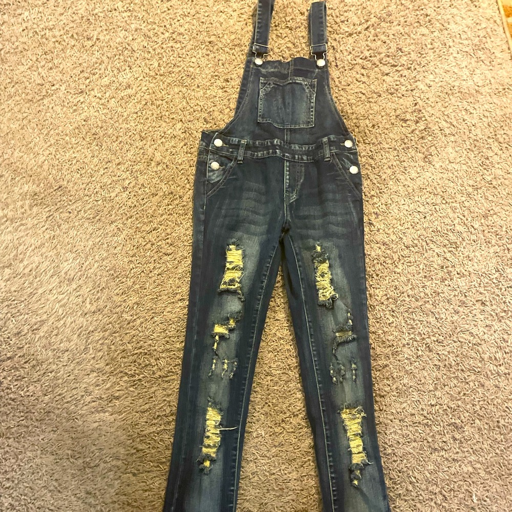 VIP       Jean Overalls    Distressed